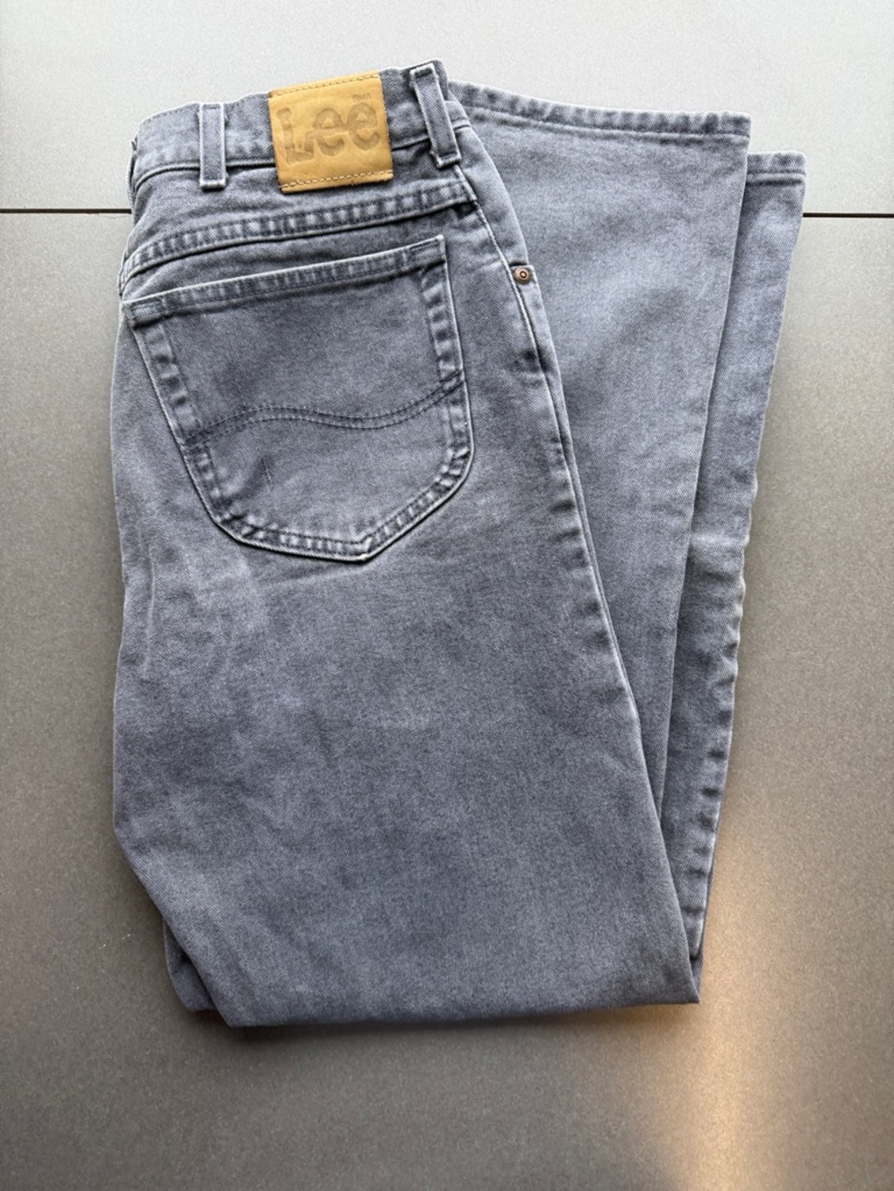 Vintage Lee Faded Black Jeans Men’s 34x32 Gray 90s USA Made